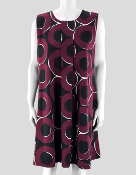 Alfani Sleeveless Red Circle Design Dress 16 US