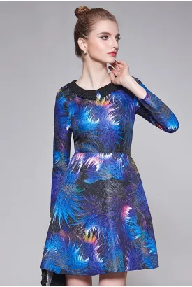 Print A-Line Dress