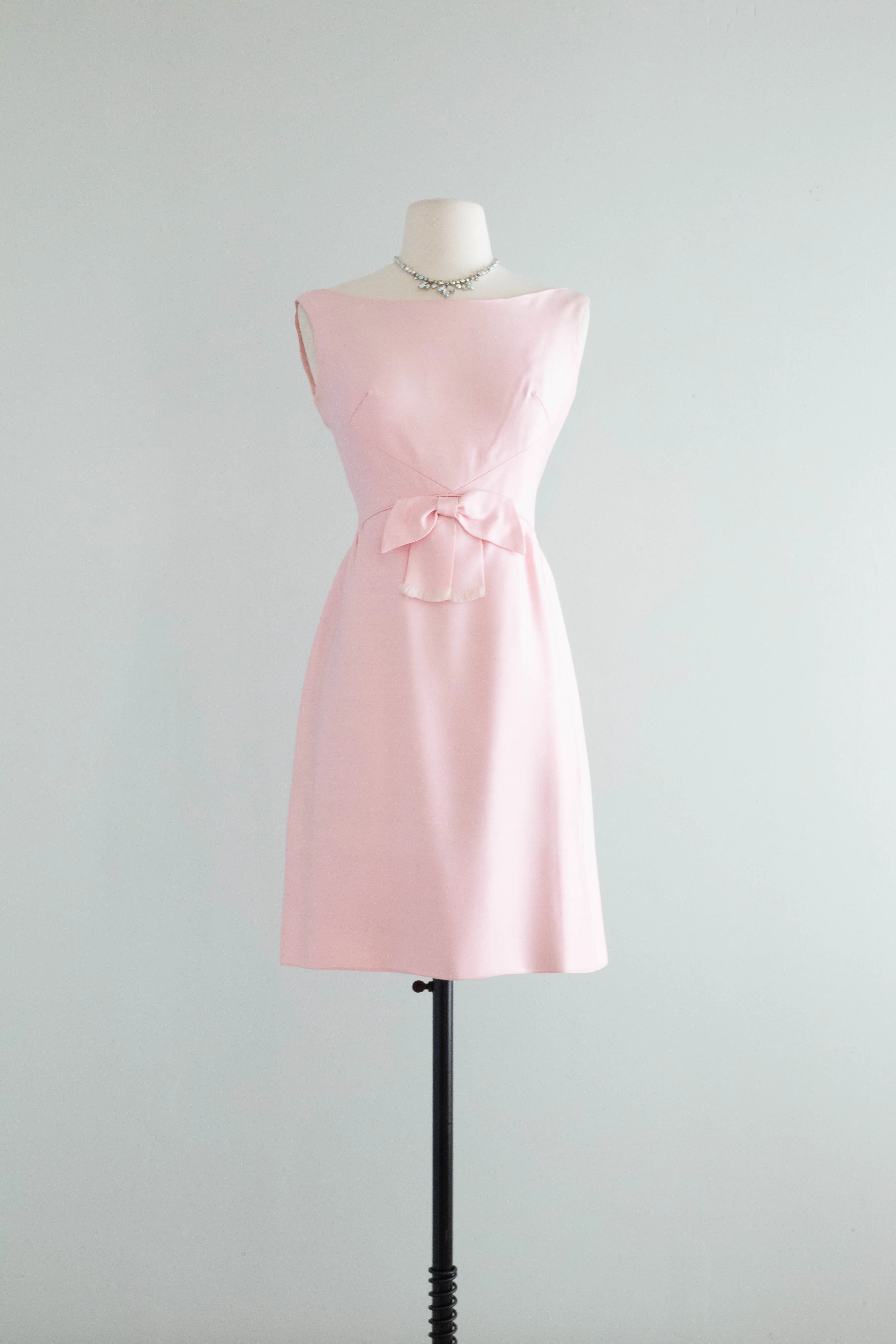 Vintage 1960s XS Pretty In Pink Jackie Party Dress