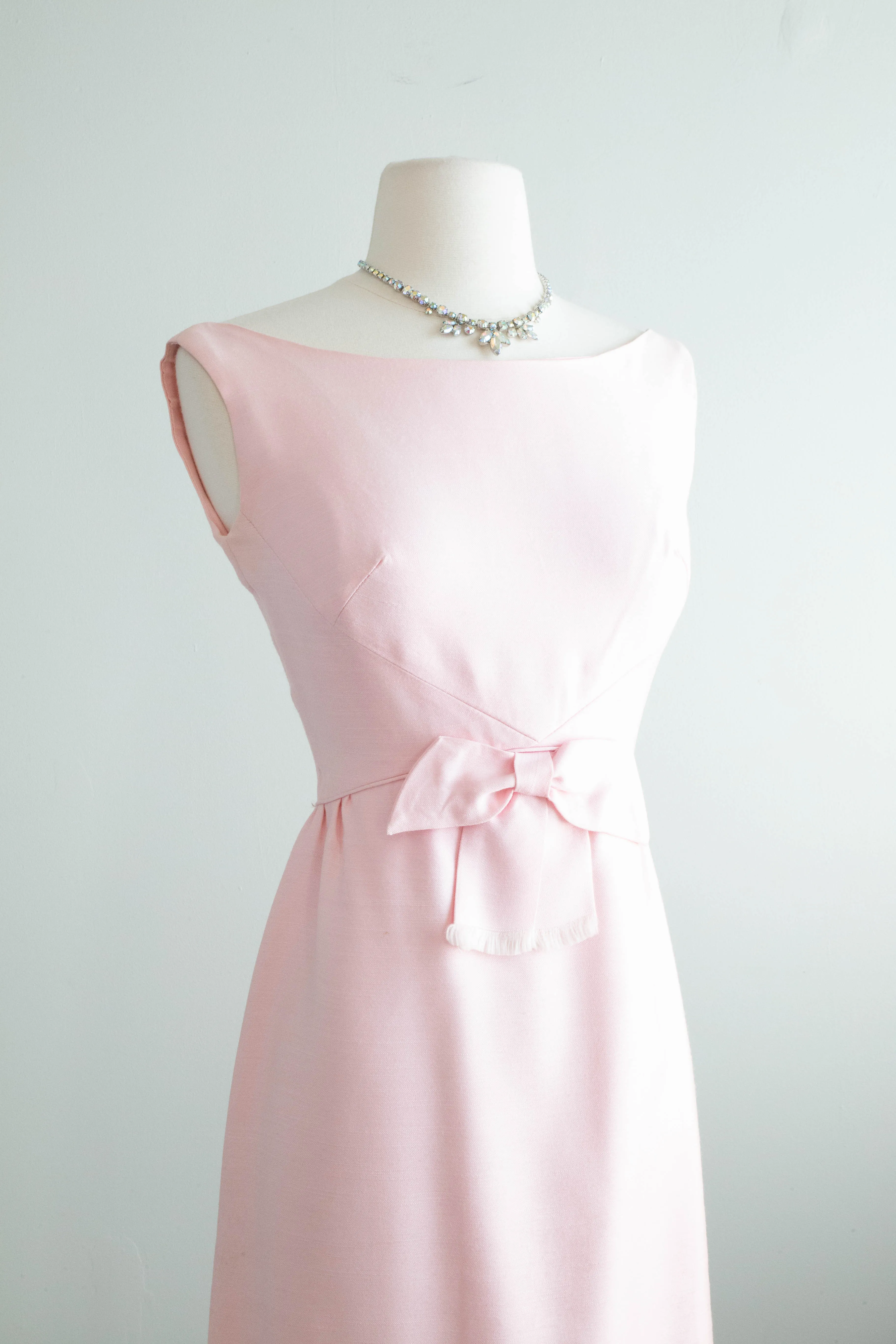 Vintage 1960s XS Pretty In Pink Jackie Party Dress