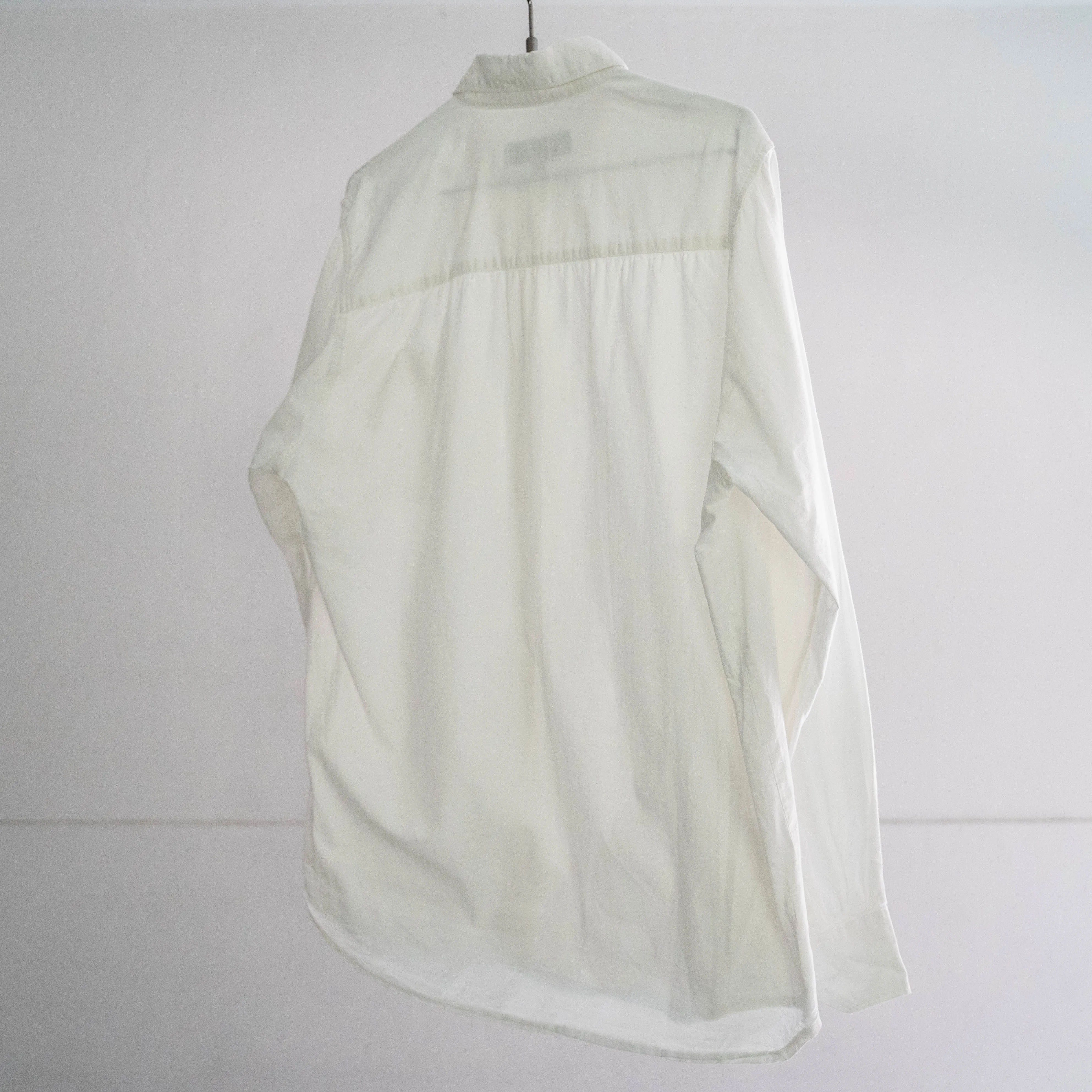 1980-90s Europe cotton white tyrolean shirt -basic style-