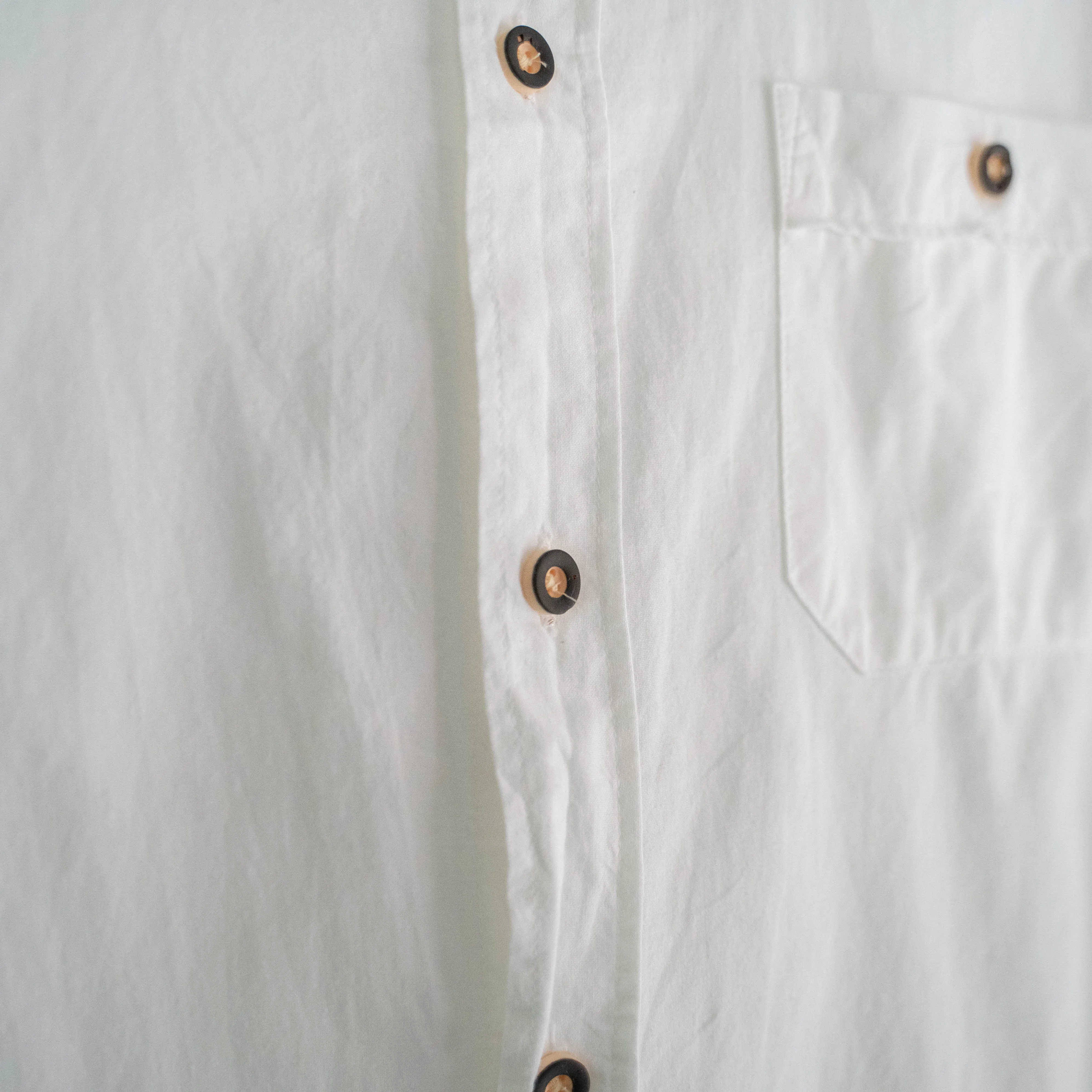 1980-90s Europe cotton white tyrolean shirt -basic style-