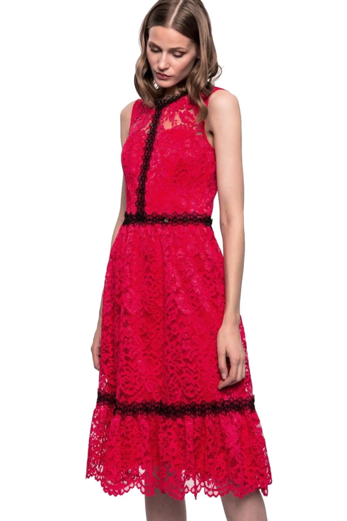 A-Line Lace Evening Dress