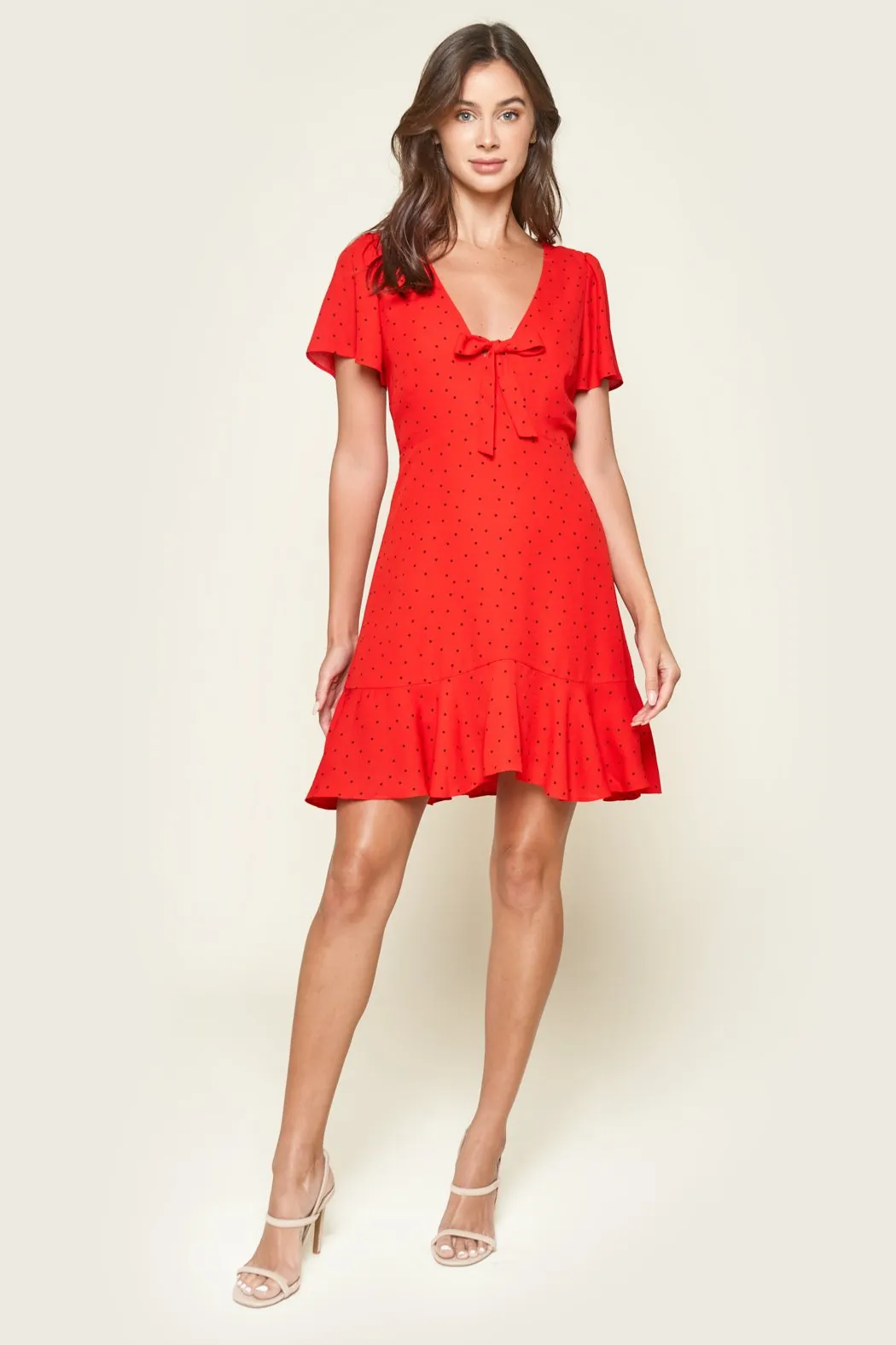 Abeline Polka Dot Mini Dress