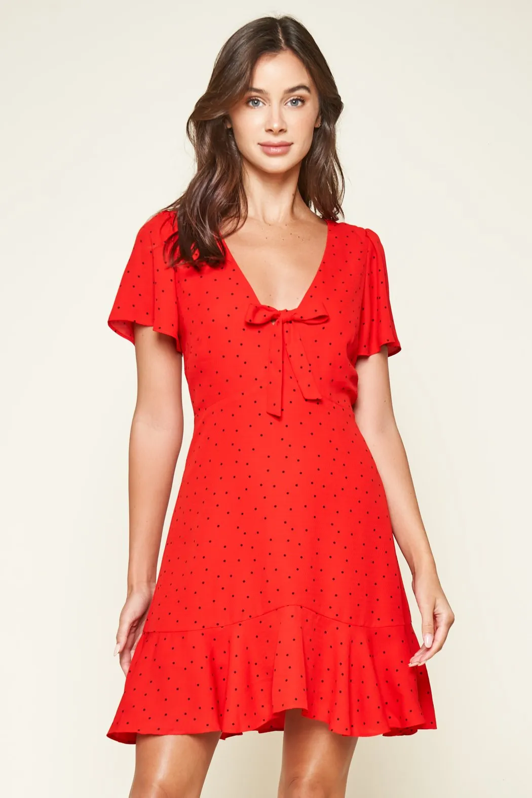 Abeline Polka Dot Mini Dress