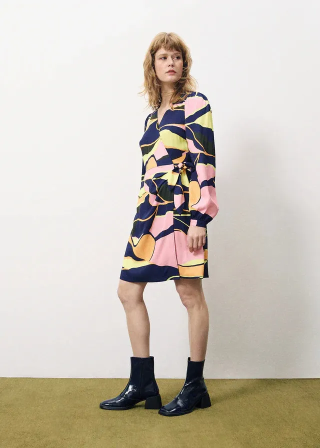 Abelinia Wrap Multicoloured Dress