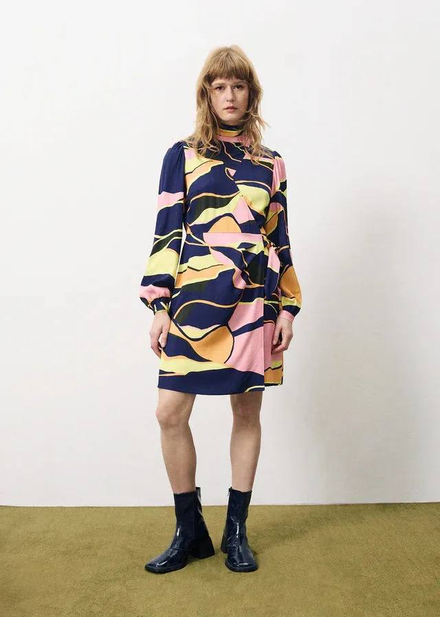 Abelinia Wrap Multicoloured Dress