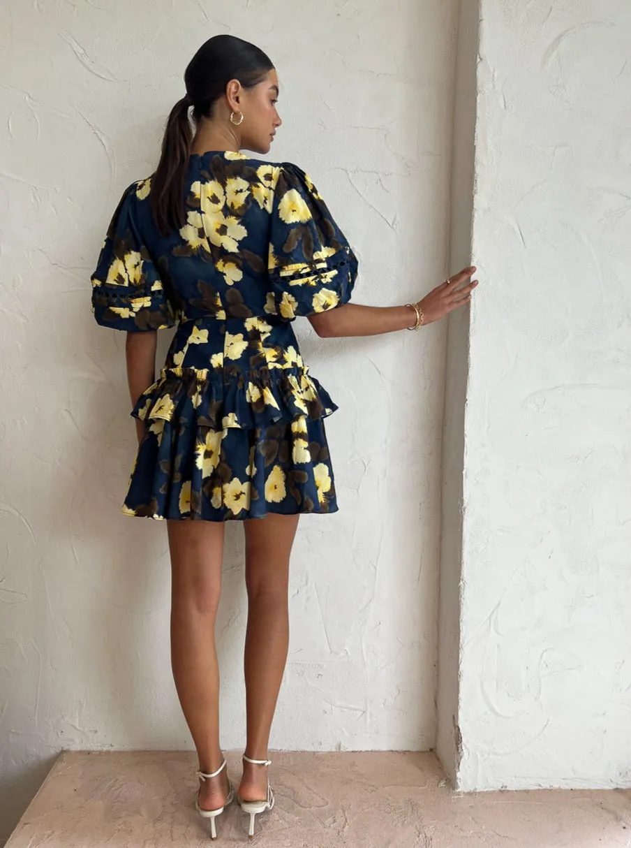 Acler Clovelly Dress in Floral Posy Print