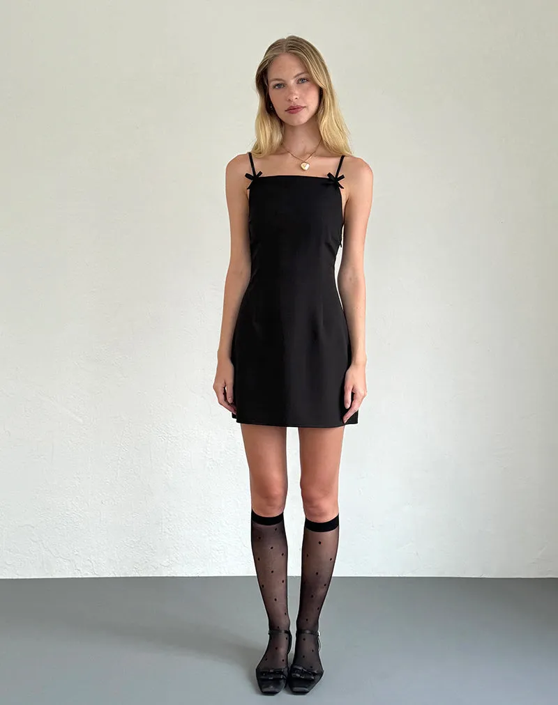 Elegant Black Aketi Mini Dress - Chic and Stylish Wardrobe Essential