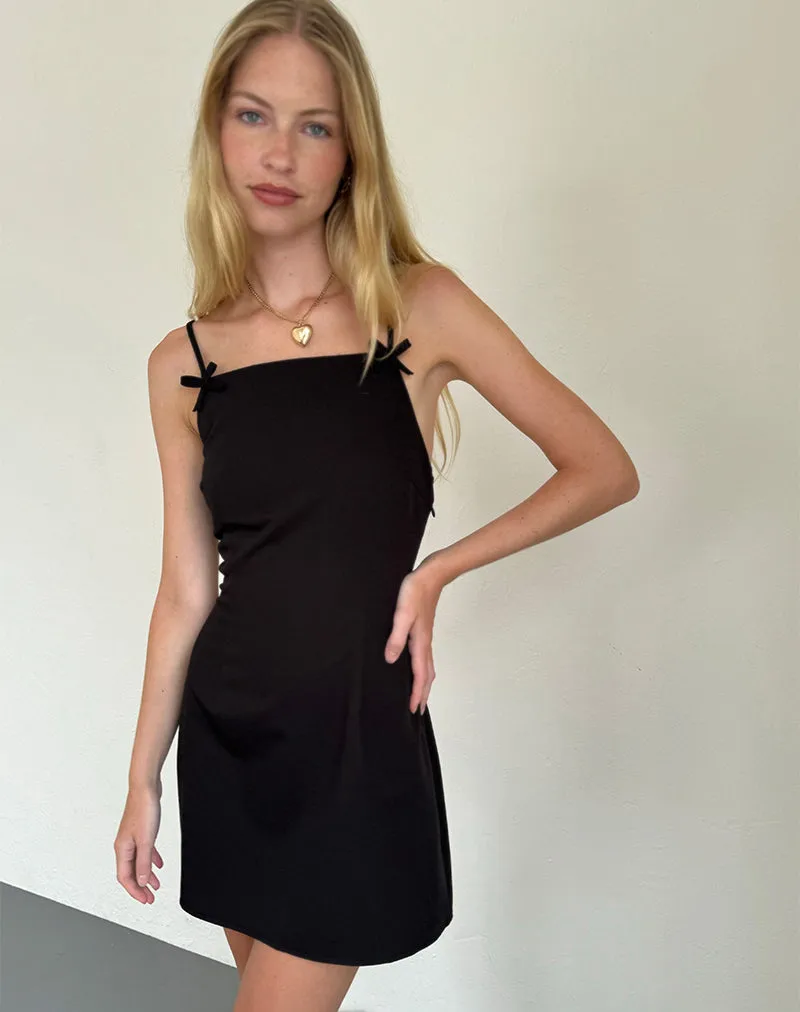 Elegant Black Aketi Mini Dress - Chic and Stylish Wardrobe Essential