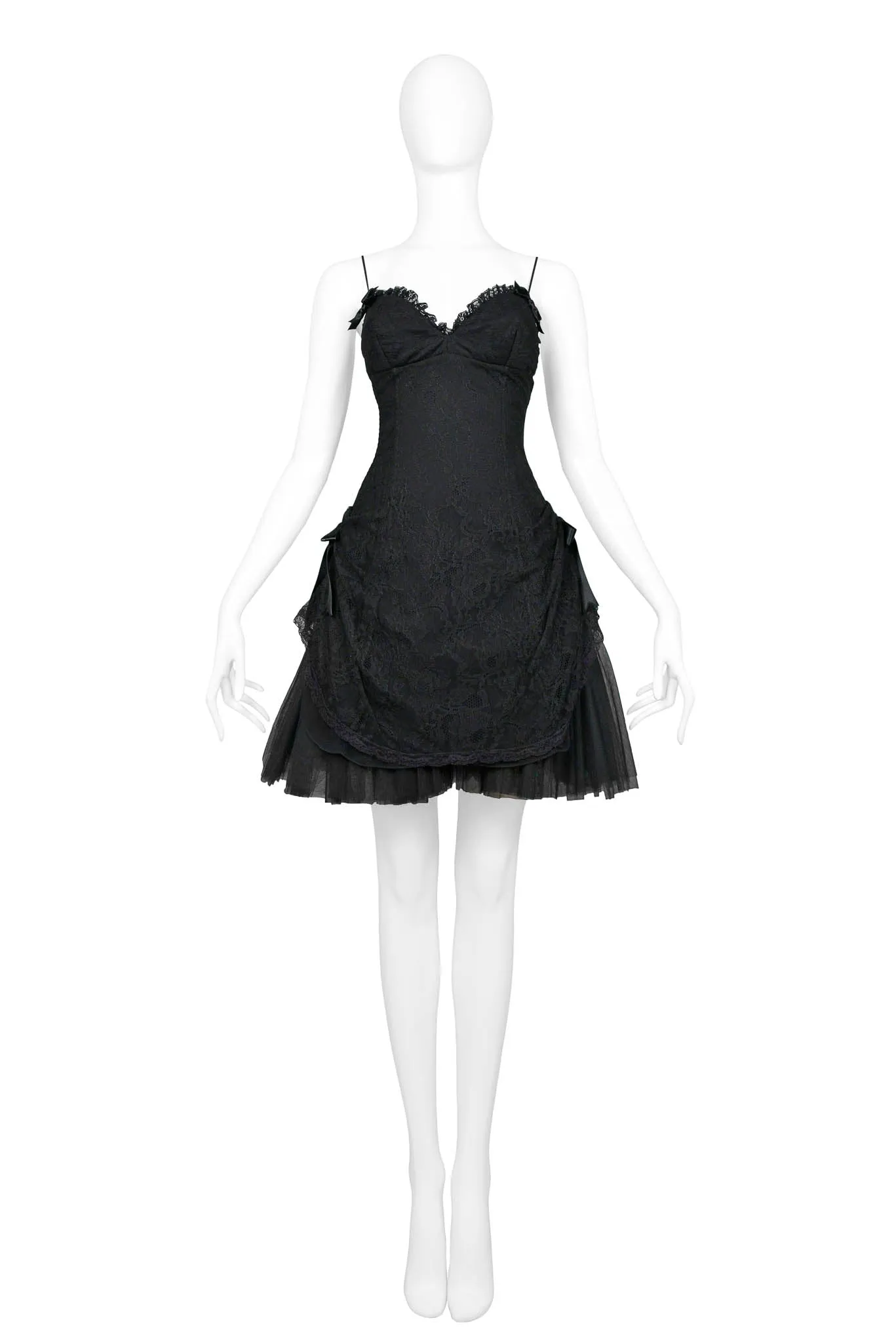 ANNA MOLINARI BLACK PARTY DRESS 1990s