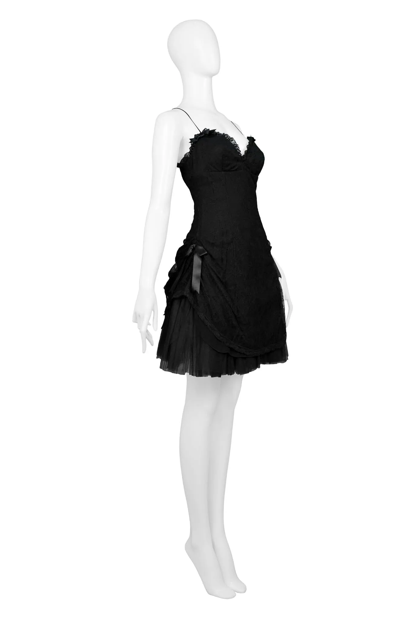 ANNA MOLINARI BLACK PARTY DRESS 1990s