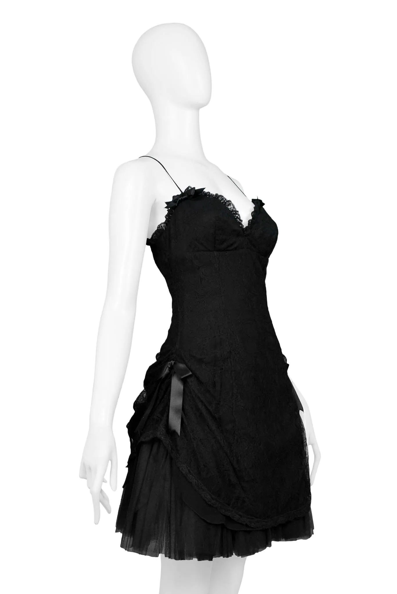 ANNA MOLINARI BLACK PARTY DRESS 1990s