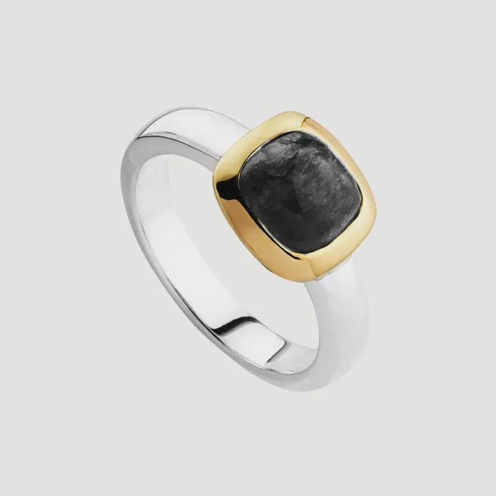 Aura Black Agate Ring