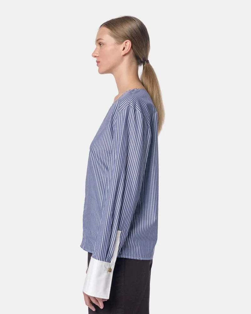 Avery Shirt in Blue Stripe