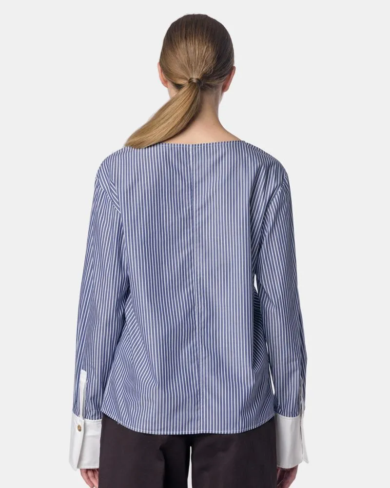 Avery Shirt in Blue Stripe