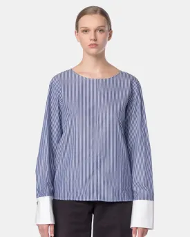 Avery Shirt in Blue Stripe