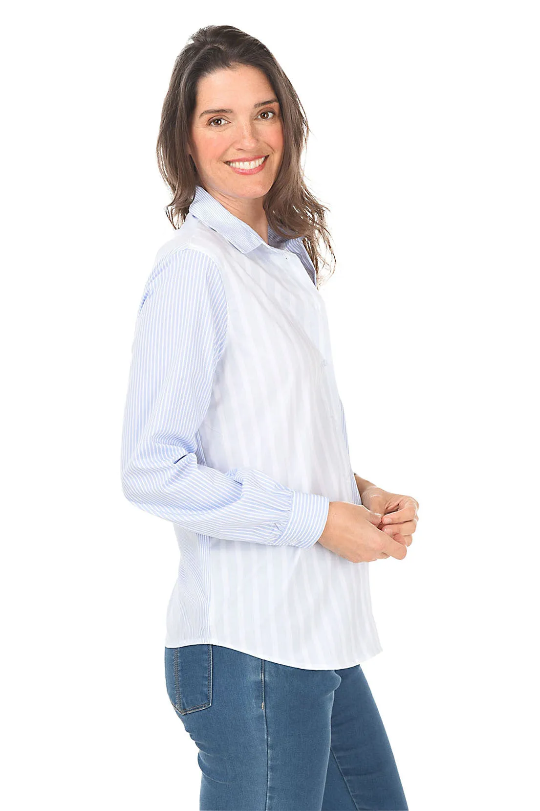 Blue Striped Long Sleeve Shirt