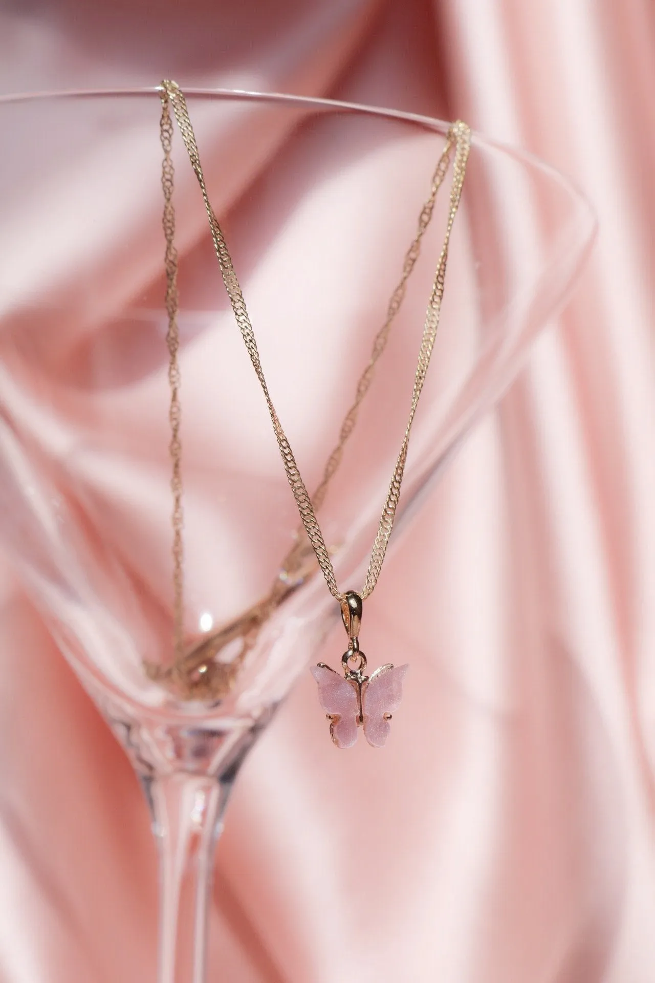 Blush Butterfly Necklace