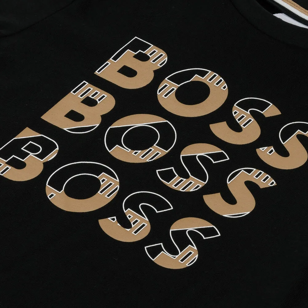 Boss Boys Triple Logo Short Sleeves T-Shirt