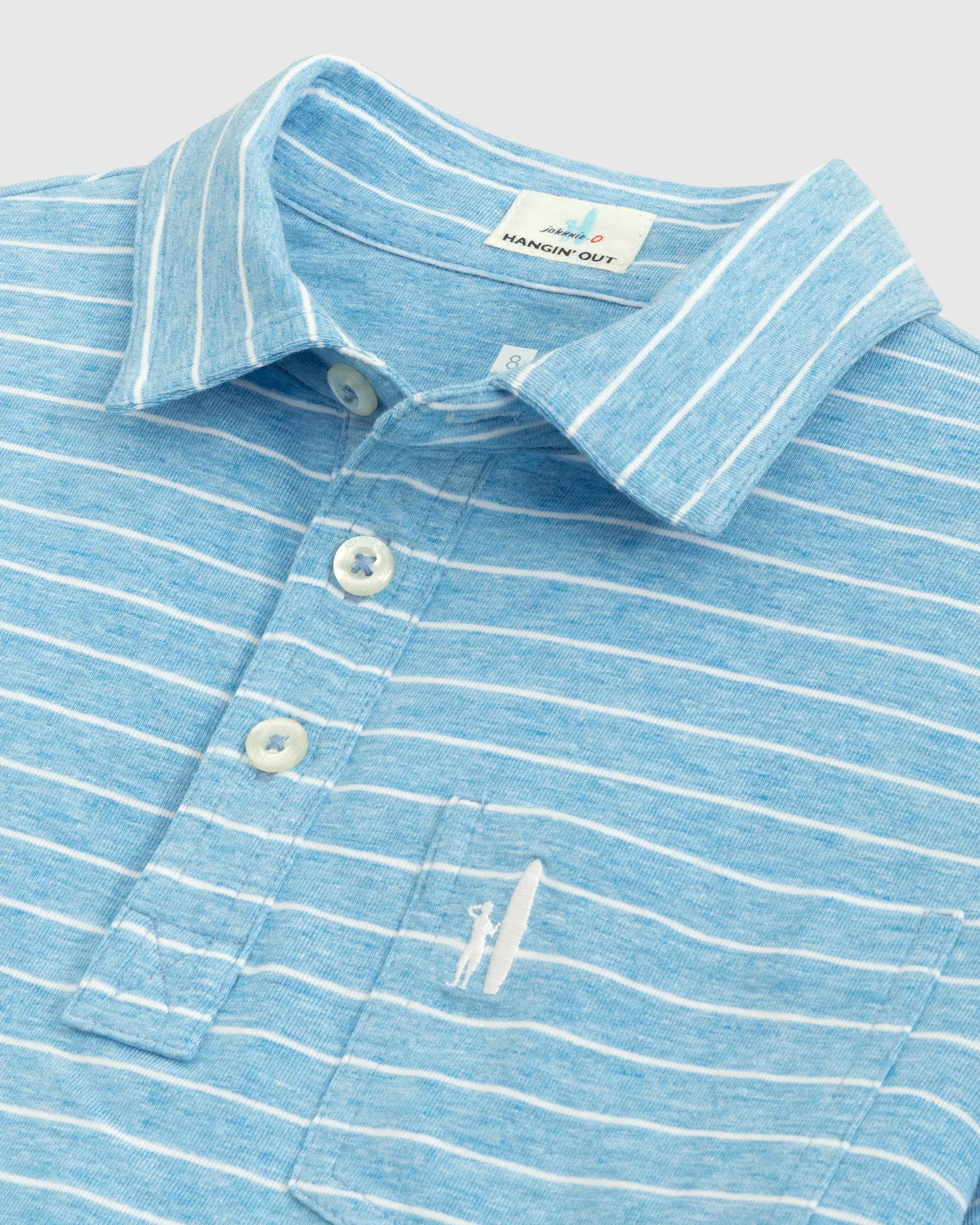 boys blue neese stripe polo