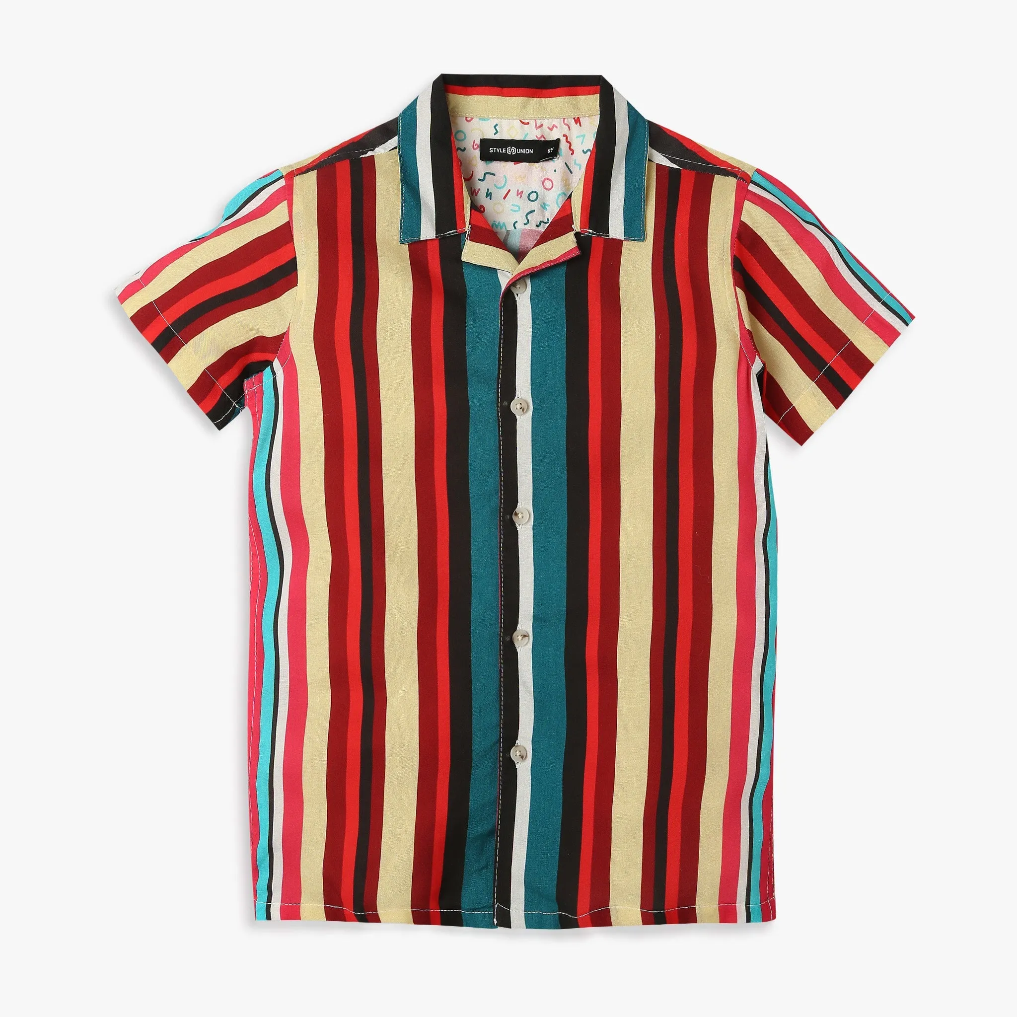 Boys Regular Fit Striped Shirt