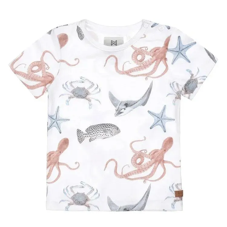 Boys T-shirt White Sea Animals | Koko-Noko