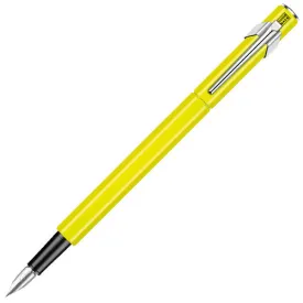 Caran d'Ache 849 Metal Fountain Pen Fluorescent Yellow