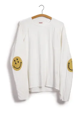 CHEF SMILIE PATCH | Long Sleeve T | White