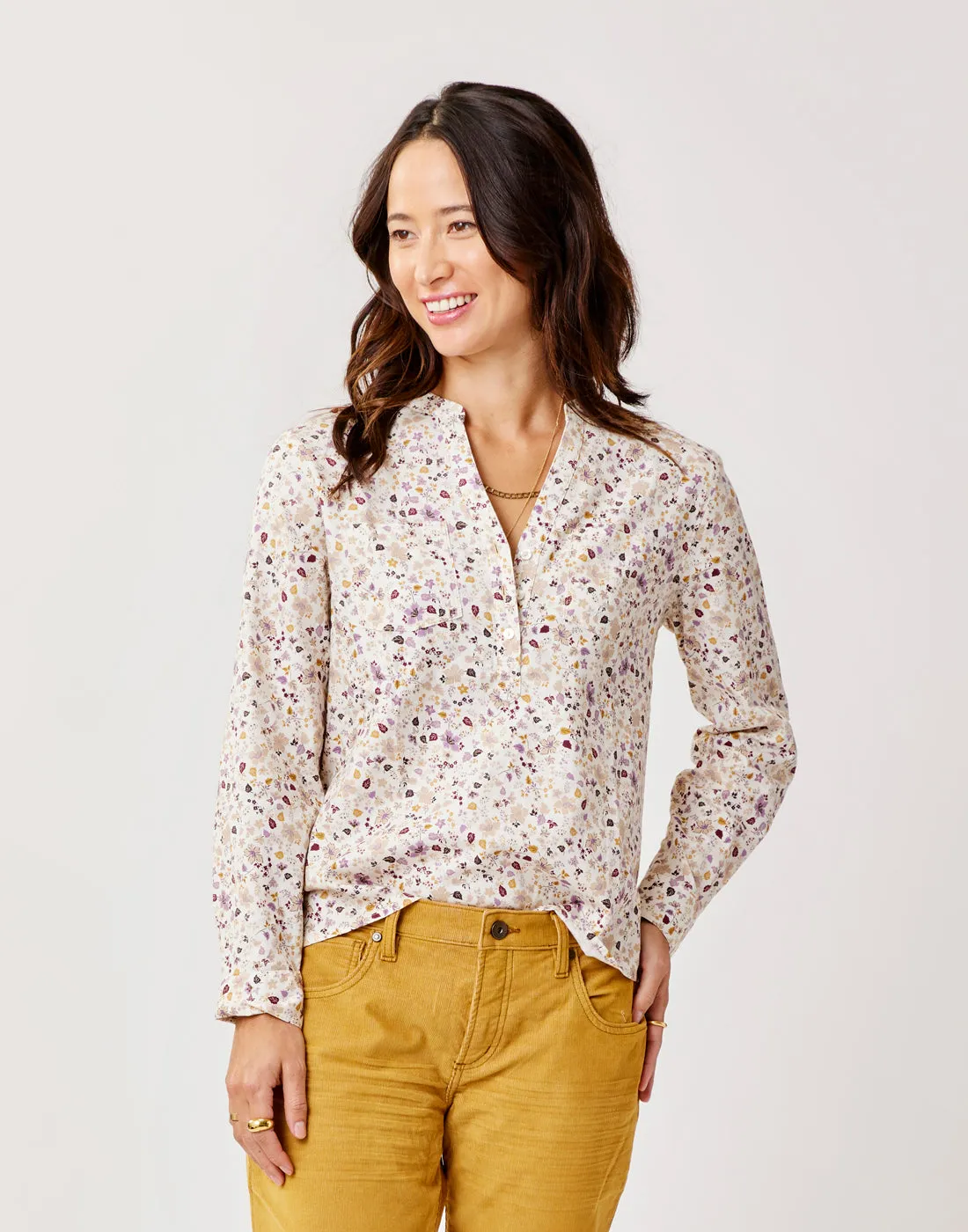 Dylan Twill Shirt: Cloud Floral