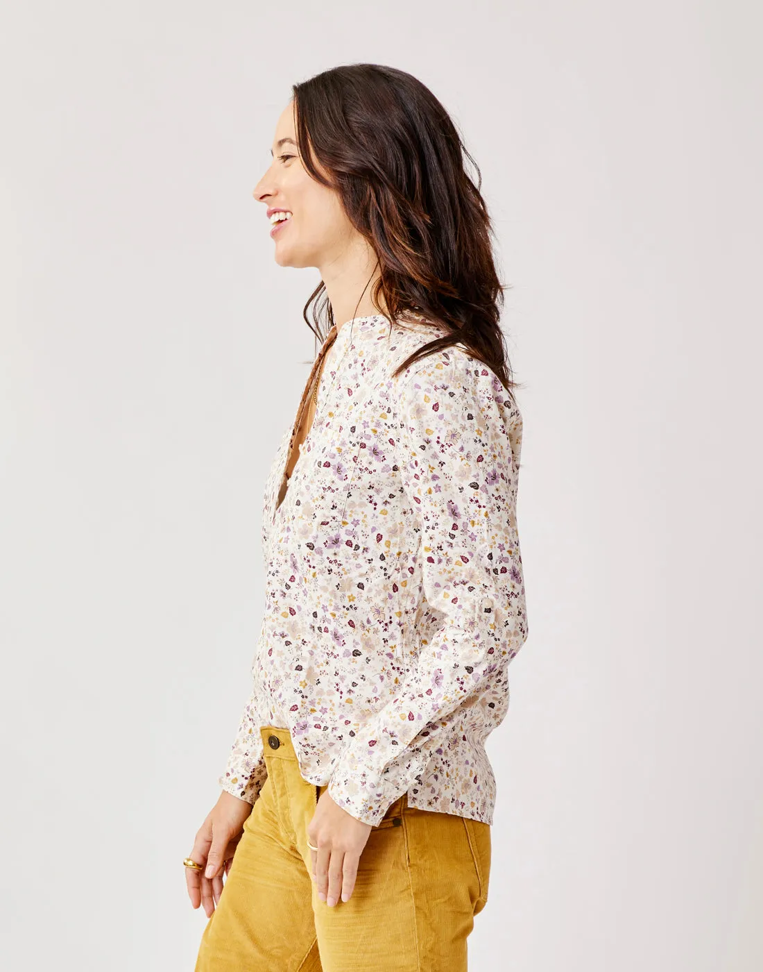 Dylan Twill Shirt: Cloud Floral