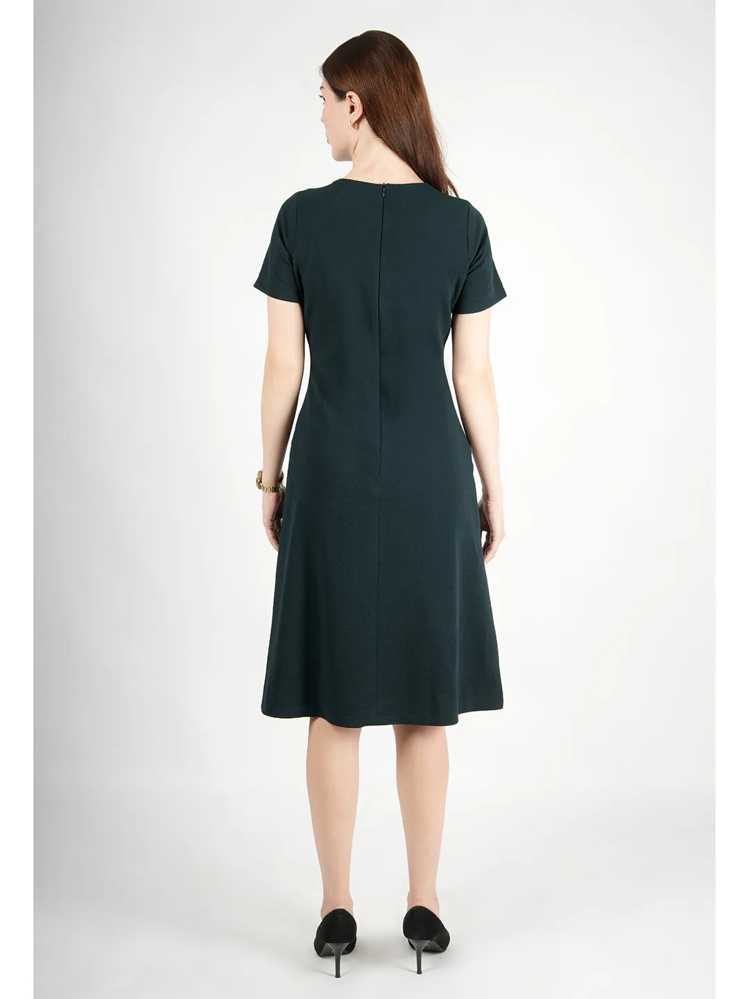 Exude Celebration A-line Zip Dress With Pockets