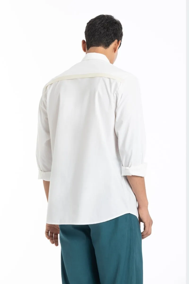 Flap Pocket Shirt- White