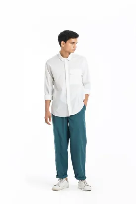 Flap Pocket Shirt- White