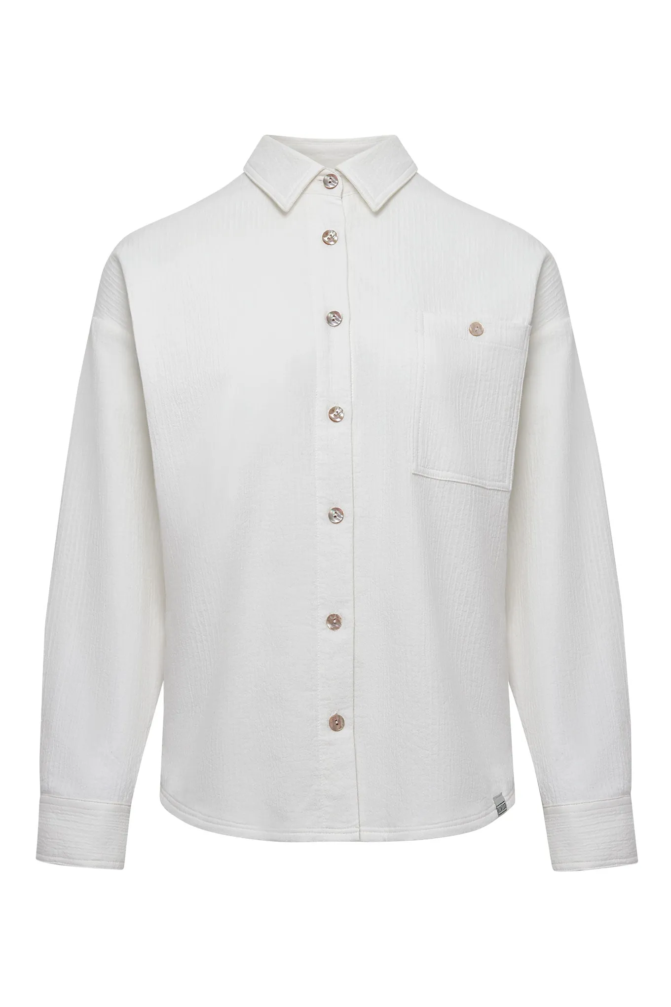 HANAKO - Organic Cotton Seersucker Shirt White