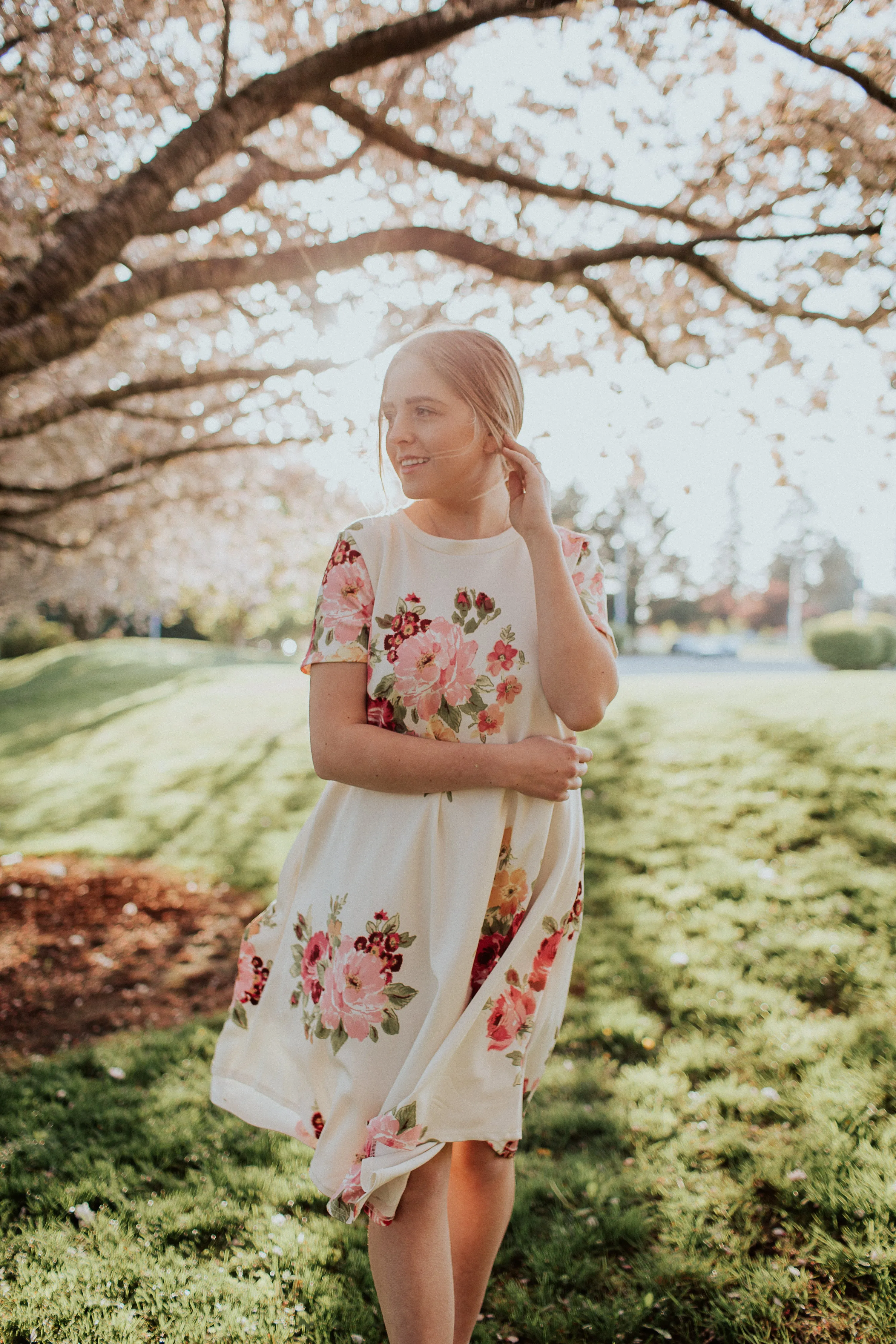 Jewel Floral Swing Dress