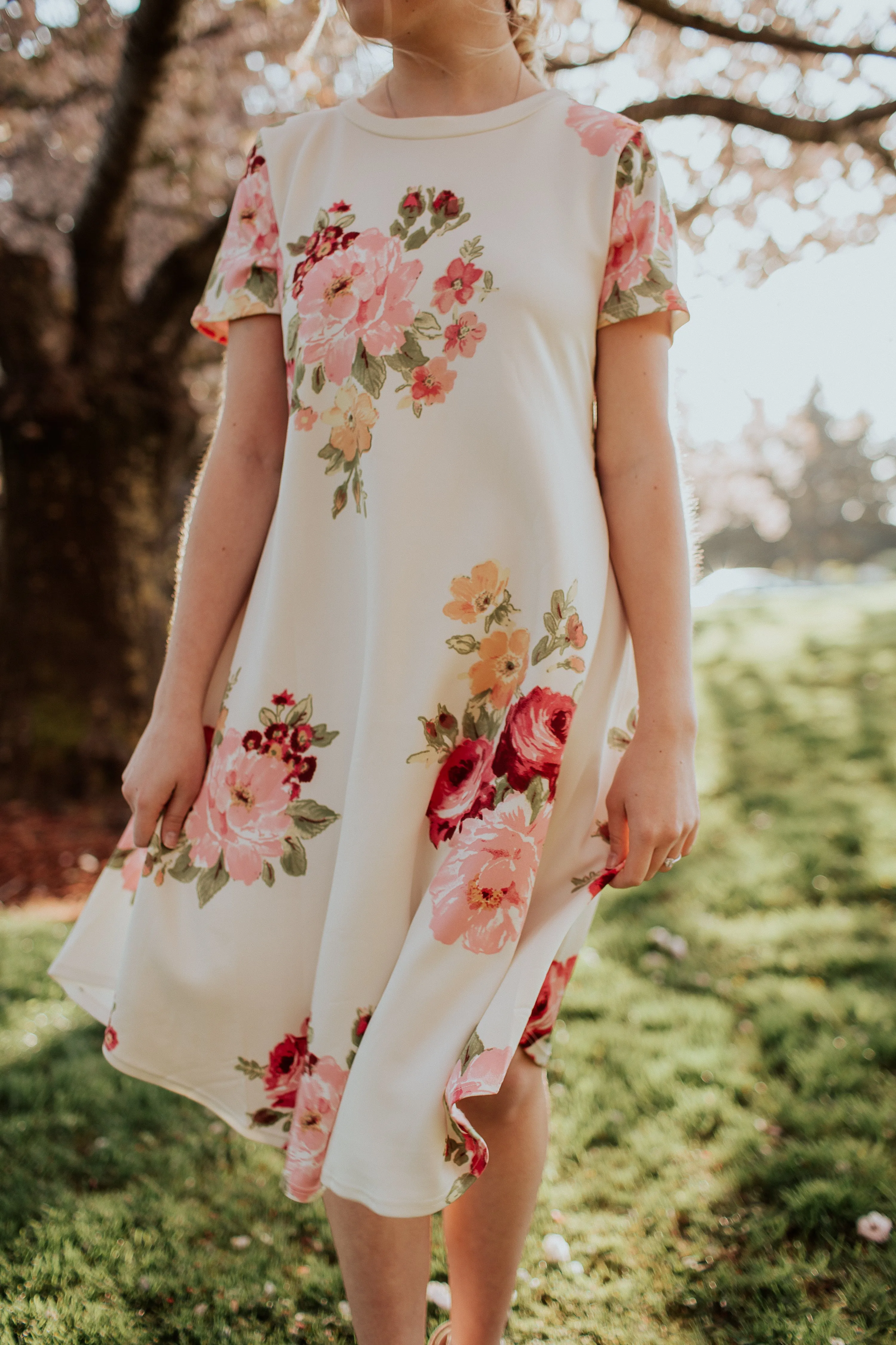 Jewel Floral Swing Dress