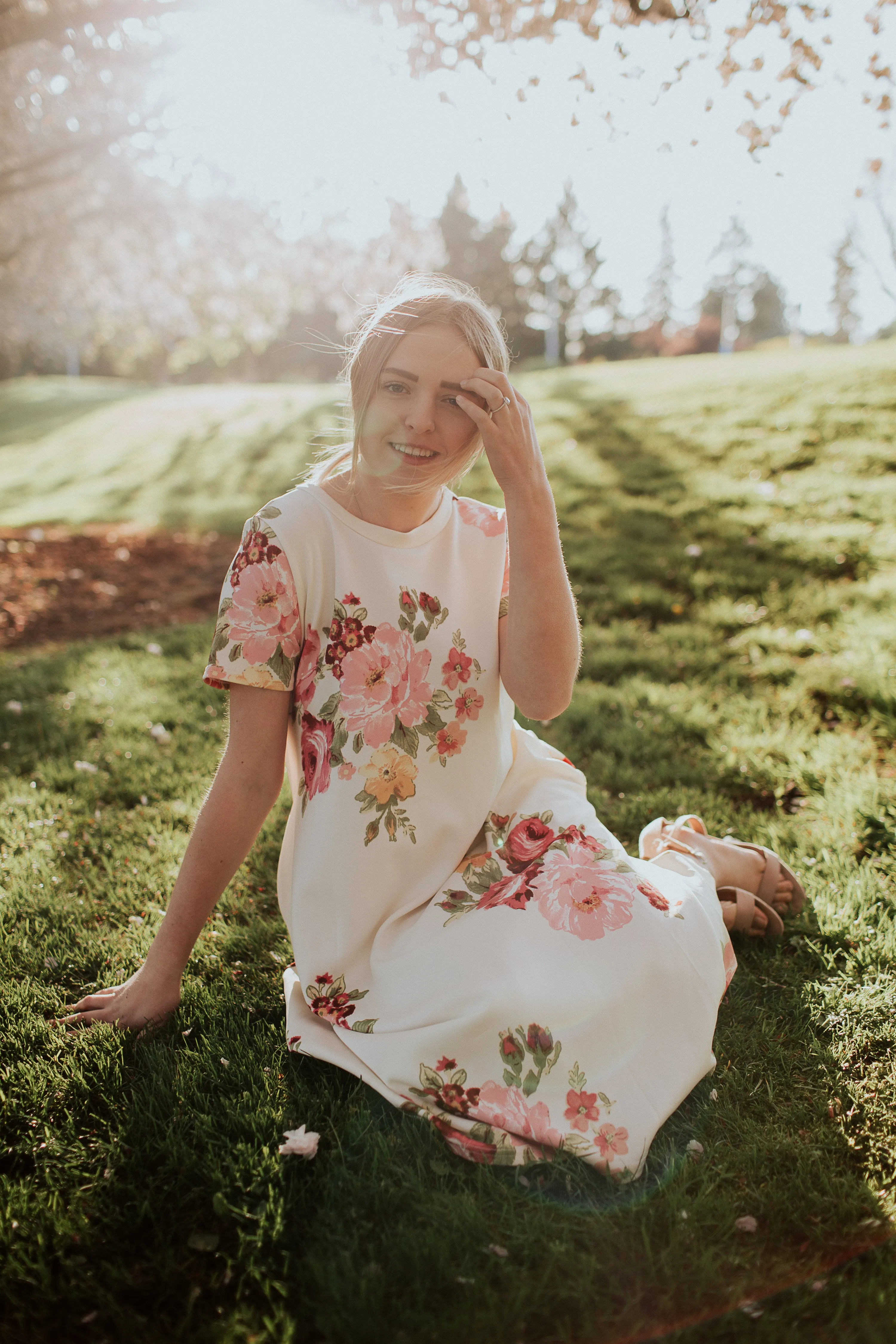 Jewel Floral Swing Dress