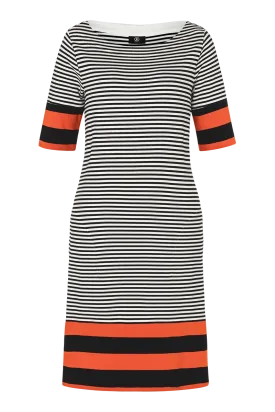 Josefina Striped Dress - Black