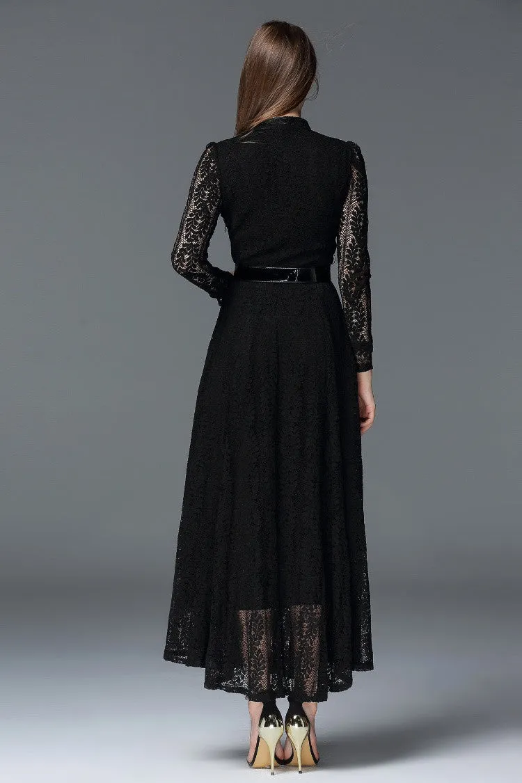 Lace A-Line Maxi Dress