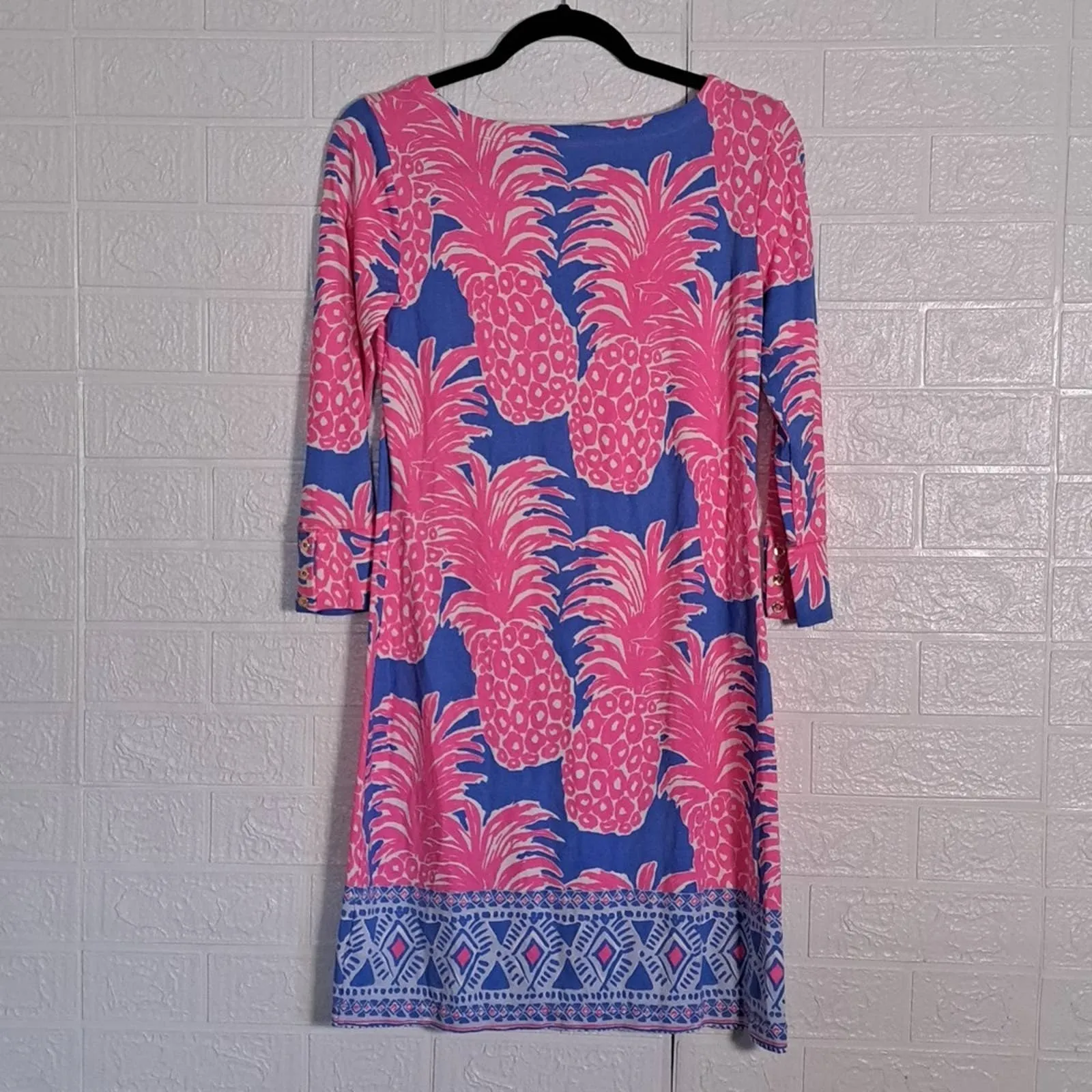 Lilly Pulitzer UPF Sophia Dress Blue Heaven Little Flamenco Small