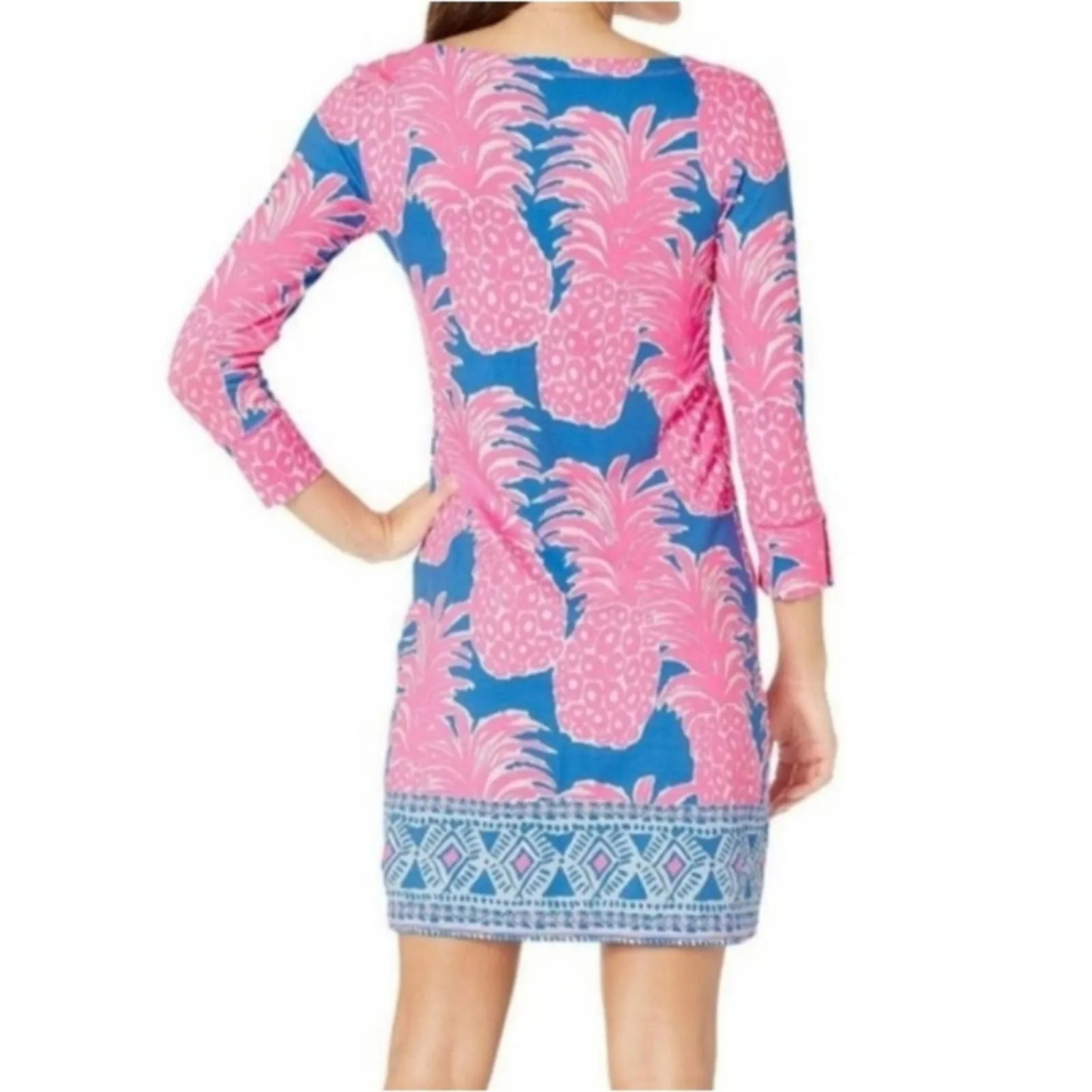 Lilly Pulitzer UPF Sophia Dress Blue Heaven Little Flamenco Small