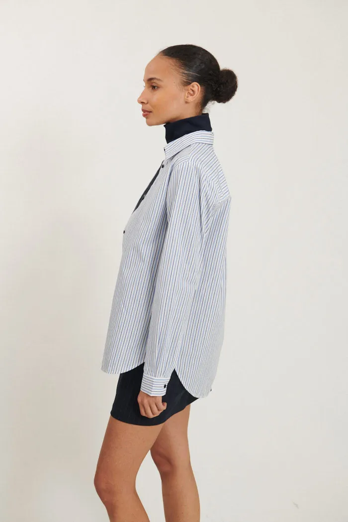 Lula Shirt - Bright white / Asleigh blue / sky captain