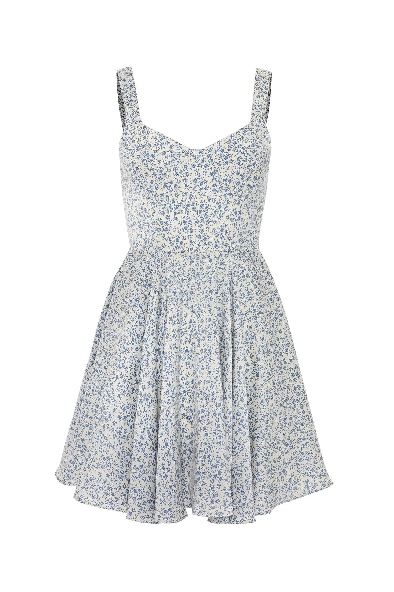 Lyna Blue Print A-Line Dress