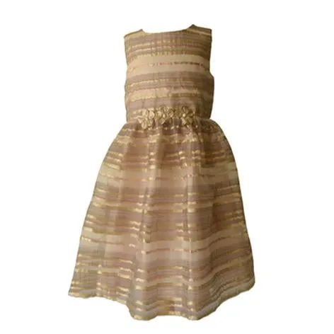 Metallic Stripe Toddler Dress