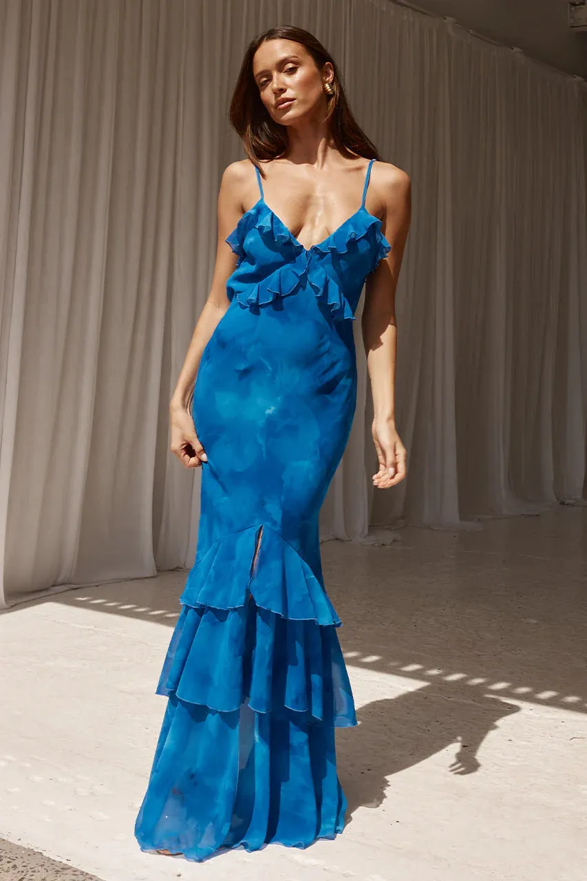 Namari Ruffle Mermaid Maxi Dress