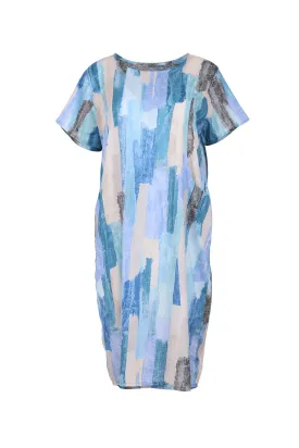 Providencia Shift Dress Lagoon Blue in Cotton