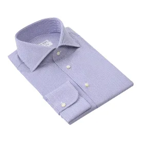 "All Day Long Collection" Striped Cotton Blue Shirt