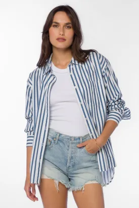 Ricky Navy Stripe Shirt