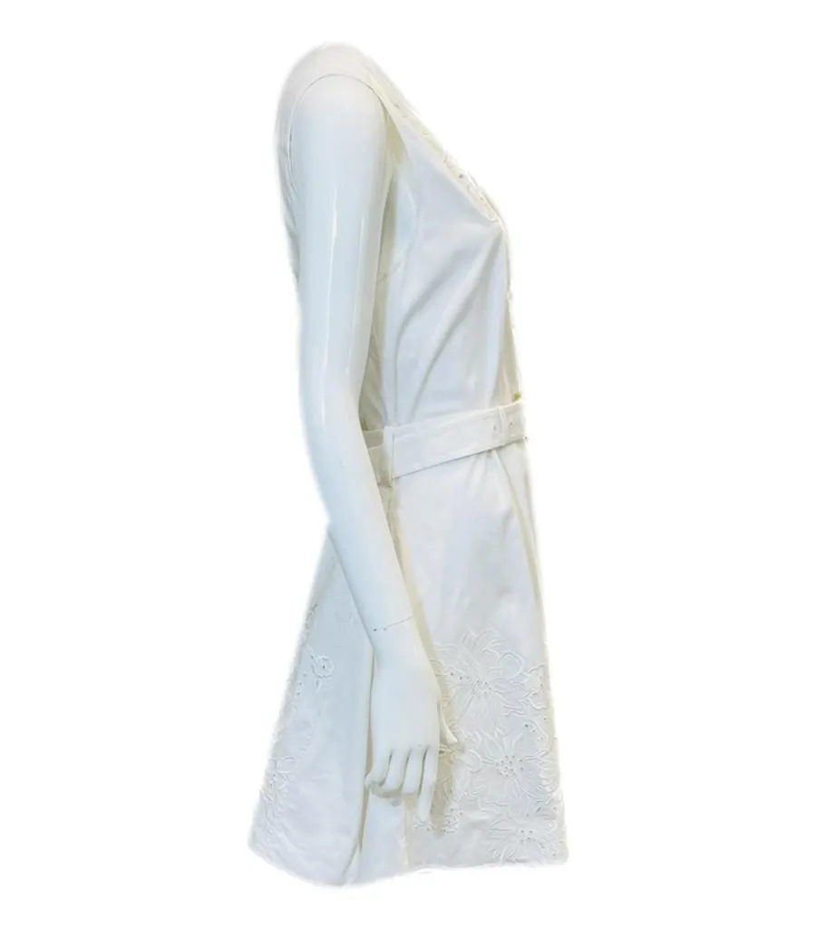 Roberto Cavalli Embroidered Cotton Dress. Size 44IT